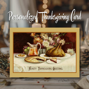 Hartelijke Thanksgiving Groeten Custom Feestdagen Kaart