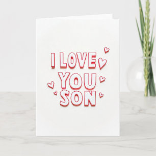 Hartelijke typografische kaart voor zoon