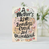 "Hartelijke uitdrukkingen: Moederdag Wenskaart Bedankkaart (Staand voorkant)