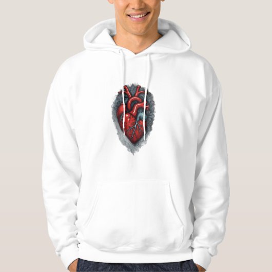 Hartelijke uitingen: Exclusive Heart Design voor Hoodie (Voorkant)