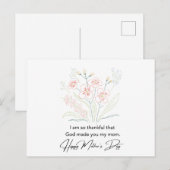 Hartelijke uitspraken Moederdag Bloemen Tekening Briefkaart (Voorkant / Achterkant)