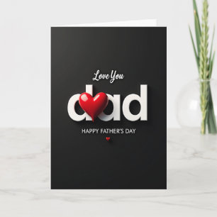 Hartelijke Vader Typography Kaart