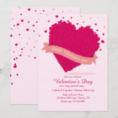 Hartelijke Valentijnsdag uitnodiging (Voorkant / Achterkant)