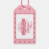 Hartelijke Valentijnse rode en romantische boodsch Cadeaulabel (Voorkant)