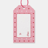 Hartelijke Valentijnse rode en romantische boodsch Cadeaulabel (Achterkant)