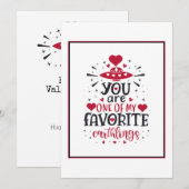 Hartelijke Valentijnsgroet voor favoriete mens Feestdagenkaart (Voorkant / Achterkant)