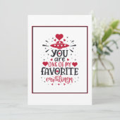 Hartelijke Valentijnsgroet voor favoriete mens Feestdagenkaart (Staand voorkant)