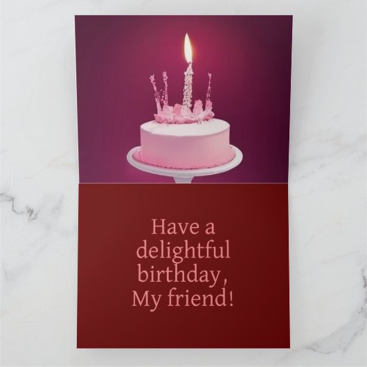 Hartelijke verjaardagsgroet voor vrienden kaart (Binnen)