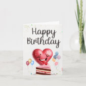 Hartelijke Verjaardagsliefde: Verjaardags Kaart (Voorkant)