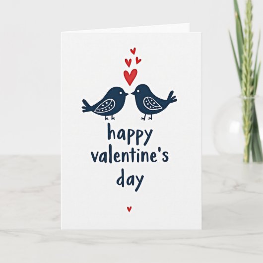 Hartelijke Vogels Liefdeskaart Kaart (Voorkant)