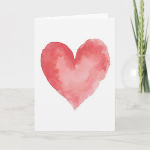 Hartelijke Waterverf Valentijnskaart Kaart
