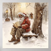 Hartelijke wensen Black Santa Letters from Home Poster (Voorkant)