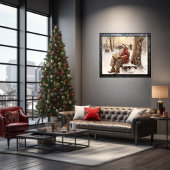 Hartelijke wensen Black Santa Letters from Home Poster