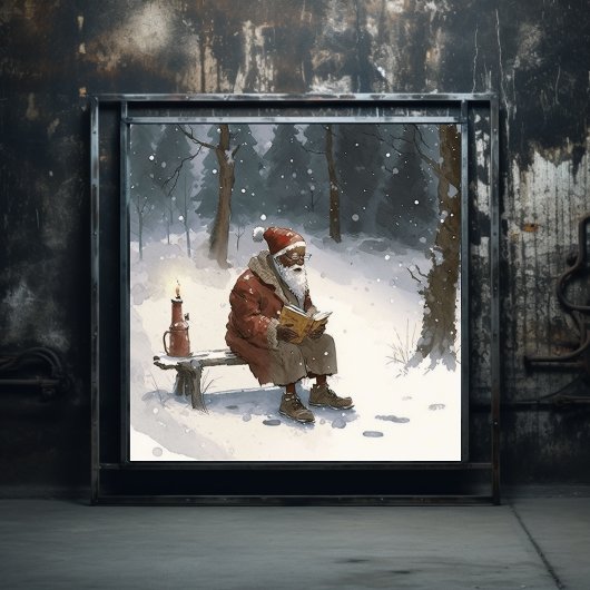 Hartelijke wensen Black Santa's Nice List Poster