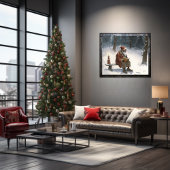 Hartelijke wensen Black Santa's Nice List Poster