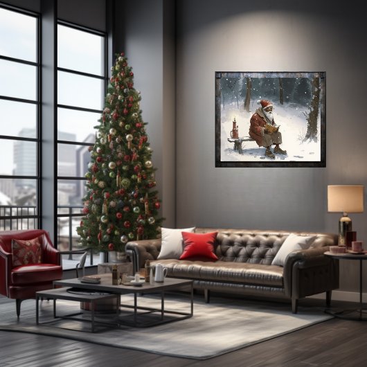 Hartelijke wensen Black Santa's Nice List Poster