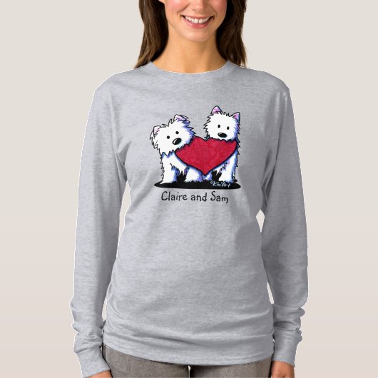 Hartelijke Westie Terrier  T-shirt (Voorkant)