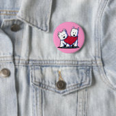 Hartelijke Westies-knop Ronde Button 5,7 Cm (In situ)