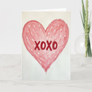 Hartelijke Xoxo-schetskaart Kaart