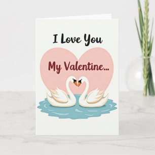 Hartelijke Zwaan Liefdeskaart Kaart
