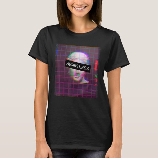 Harteloos Vaporwave Esthetische David Standbeeld E T-shirt (Voorkant)