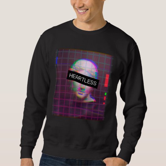 Harteloos Vaporwave Esthetische David Standbeeld E Trui (Voorkant)