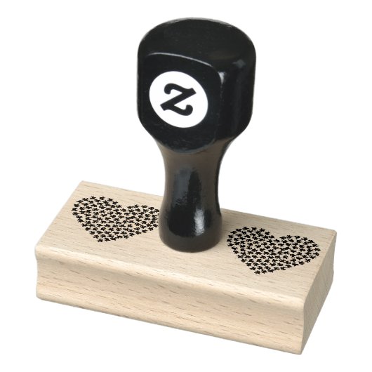 harteloosje met engel-pijl-boog rubberstempel (Stempel)