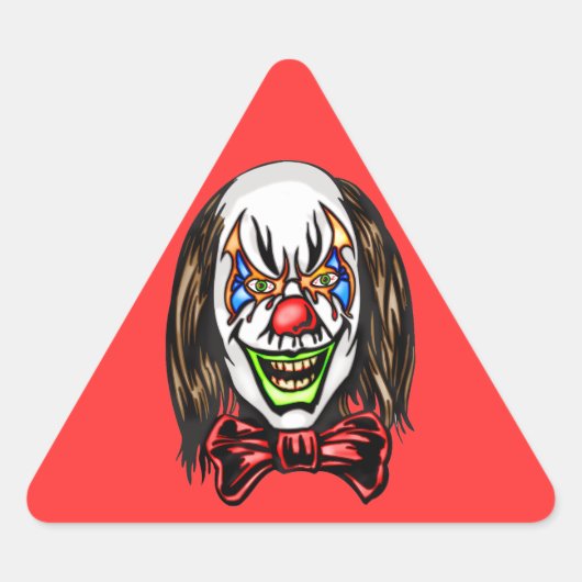 harteloze boze clown sticker (Voorkant)