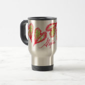 Harten #01 Travel Mug Reisbeker (Voorkant links)