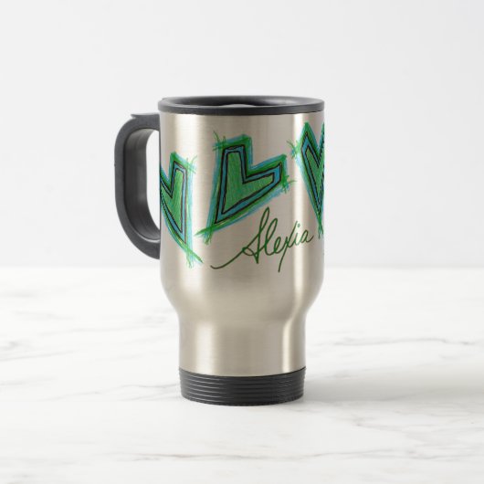 Harten #02 Travel Mug Reisbeker (Voorkant links)