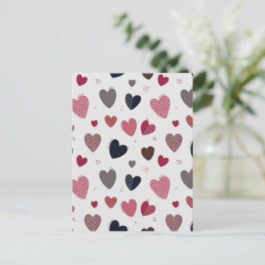 Harten 3 feestdagenkaart (Staand voorkant)