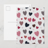 Harten 3 feestdagenkaart (Voorkant / Achterkant)