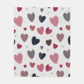 Harten 3 fleece deken (Voorkant)