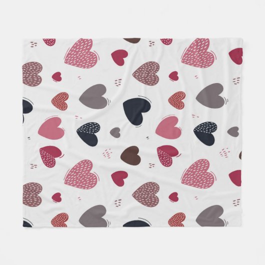 Harten 3 fleece deken (Voorkant (Horizontaal))