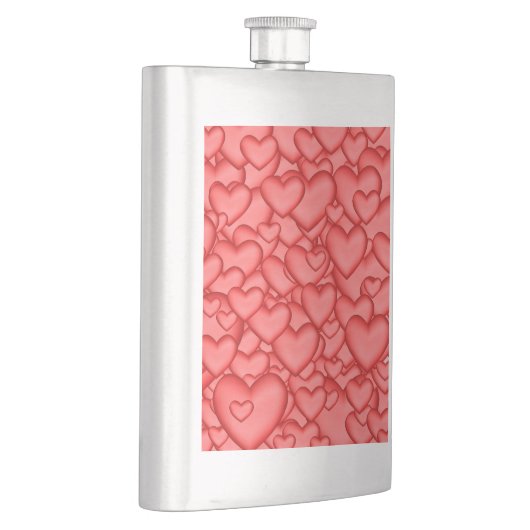 Harten 3D Textuur Rood Patroon-23956 Flacon (Rechts)