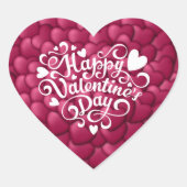 Harten 3D textuur rood patroon-32322 Hart Sticker (Voorkant)