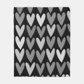 Harten 4 fleece deken (Voorkant)