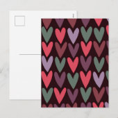 Harten 6 feestdagenkaart (Voorkant / Achterkant)