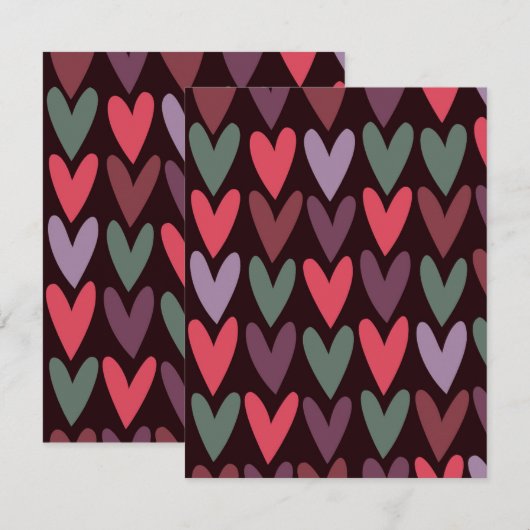 Harten 6 notitiekaartje (Voorkant / Achterkant)