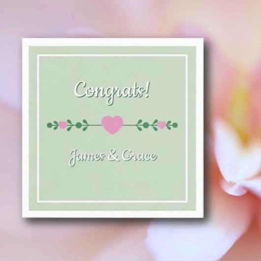 Harten! Aangepast verlovingsfeestje Servet