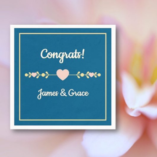 Harten! Aangepast verlovingsfeestje  Servet