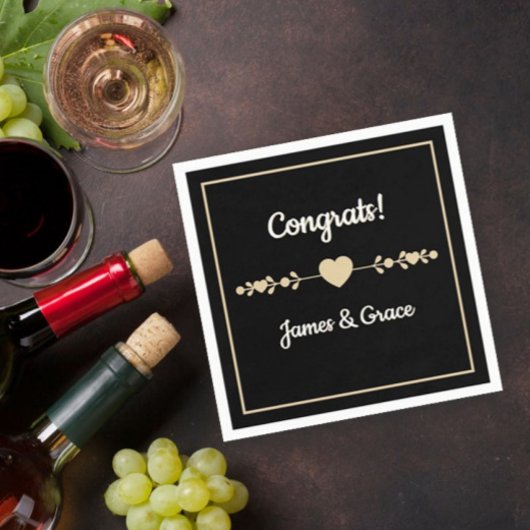 Harten! Aangepast verlovingsfeestje  Servet