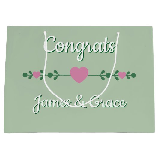 Harten! Aangepaste verlovings- / TROUW Groot Cadeauzakje (Voorkant)