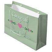 Harten! Aangepaste verlovings- /TROUWVERJAARDAG Groot Cadeauzakje (Voorkant Gekanteld)