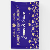 Harten! Aangepaste verlovingsbanner gefeliciteerd Spandoek (Verticaal)