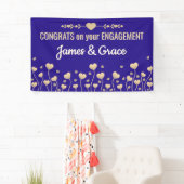 Harten! Aangepaste verlovingscongratulatiebanner Spandoek (Insitu)