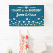Harten! Aangepaste verlovingscongratulatiebanner Spandoek (Insitu)