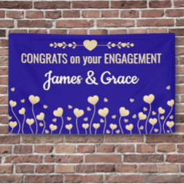 Harten! Aangepaste verlovingscongratulatiebanner Spandoek