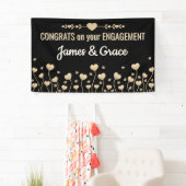 Harten! Aangepaste verlovingscongratulatiebanner Spandoek (Insitu)