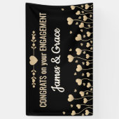 Harten! Aangepaste verlovingscongratulatiebanner Spandoek (Verticaal)